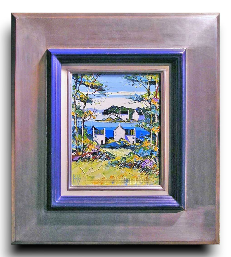 Danton L: 120 mm / H: 40 mm , Argent boudin bleu pierre