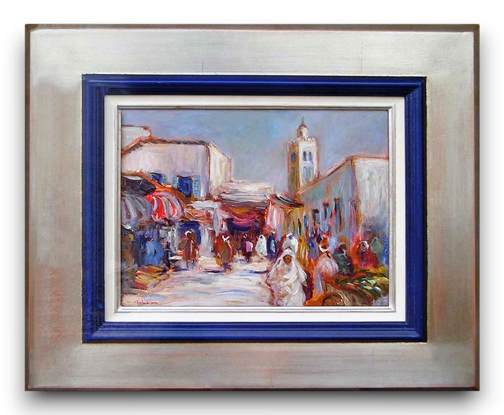 Danton L: 120 mm / H: 40 mm , Argent boudin bleu pierre
