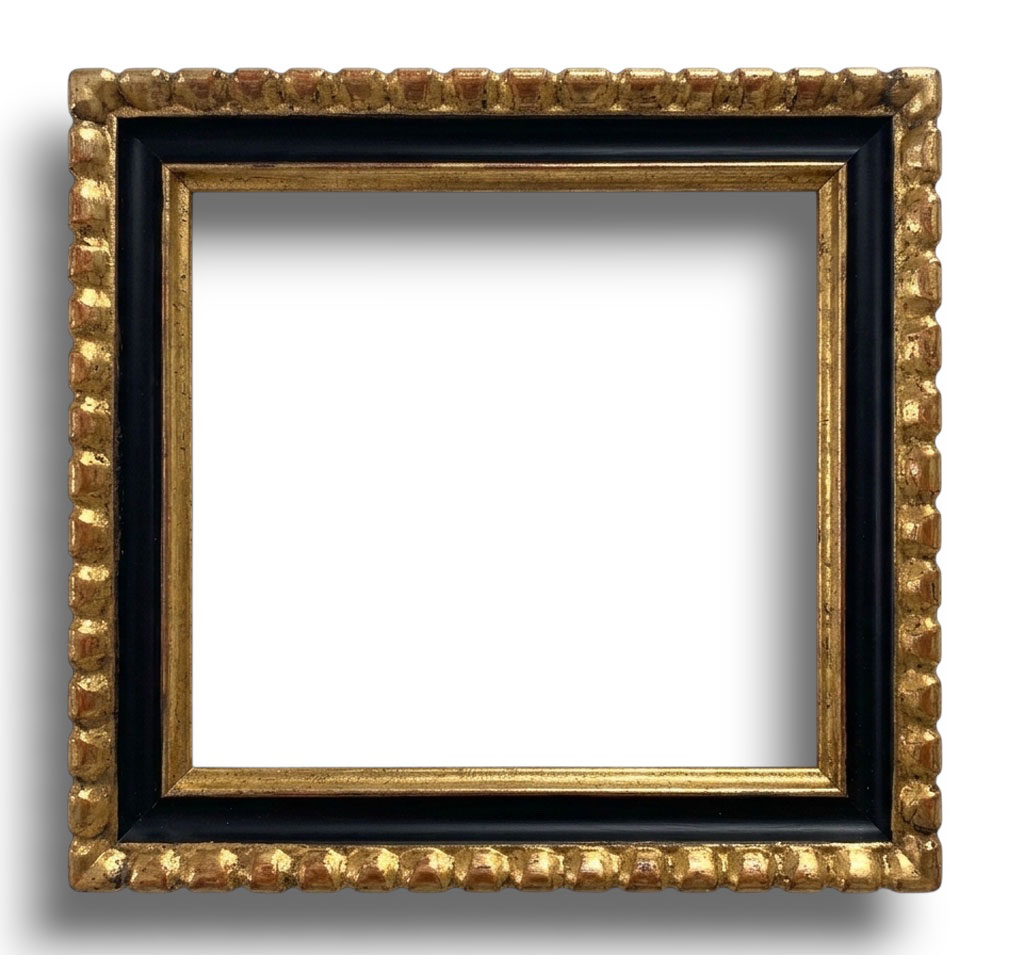 Fina L: 25 mm / H: 20 mm  Sculpté pamier or noir